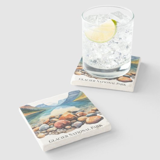 Glacier National Park Stone Onderzetter (Zijkant)