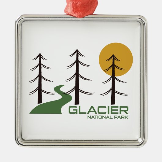 Glacier National Park Trail Metalen Ornament (Voorkant)