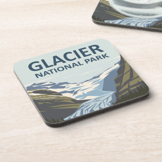 Glacier National Park Travel Art Bier Onderzetter
