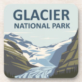 Glacier National Park Travel Art Bier Onderzetter (Voorkant)
