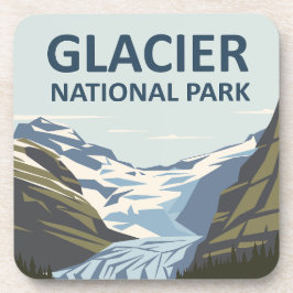 Glacier National Park Travel Art Bier Onderzetter