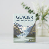 Glacier National Park Travel Art Briefkaart (Staand voorkant)
