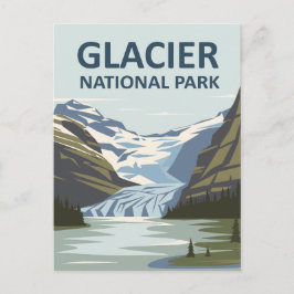 Glacier National Park Travel Art Briefkaart
