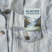 Glacier National Park Travel Art Button (Insitu)