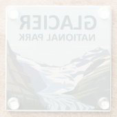 Glacier National Park Travel Art Glazen Onderzetter (Achterkant)