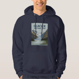 Glacier National Park Travel Art Hoodie