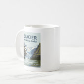 Glacier National Park Travel Art Koffiemok (Voorkant links)