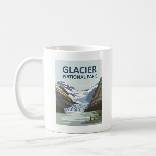 Glacier National Park Travel Art Koffiemok (Links)
