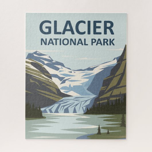 Glacier National Park Travel Art Legpuzzel (Verticaal)