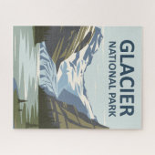 Glacier National Park Travel Art Legpuzzel (Horizontaal)