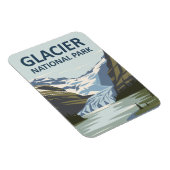 Glacier National Park Travel Art Magneet (Rechterzijde)