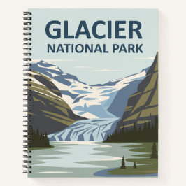 Glacier National Park Travel Art Notitieboek
