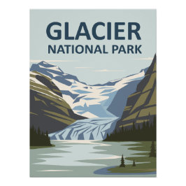 Glacier National Park Travel Art Perfect Poster