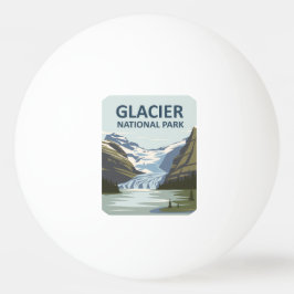 Glacier National Park Travel Art Pingpongbal