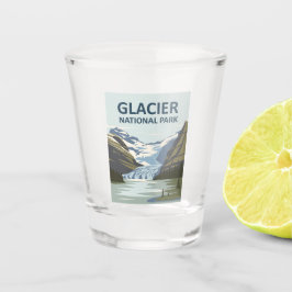Glacier National Park Travel Art Shot Glas