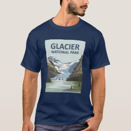 Glacier National Park Travel Art T-shirt