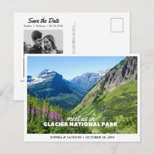 Glacier National Park Trouwkaart 'Save the Date' Briefkaart