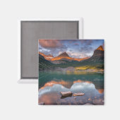 Glacier National Park USA Briefkaart (gletsjer 6) Magneet (Voorkant / Achterkant)