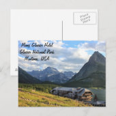 Glacier National Park - Veel Glacier Hotel Briefkaart (Voorkant / Achterkant)