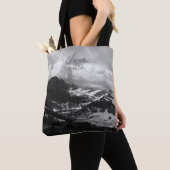 Glacier National Park Verborgen Lake Zwart Wit Tote Bag (Dichtbij)