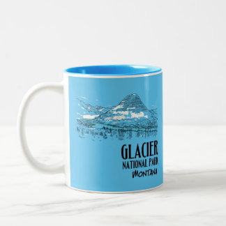 Glacier National Park Verborgen Meer Montana Tweekleurige Koffiemok