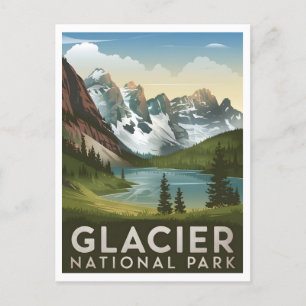 Glacier National Park vintage Briefkaart
