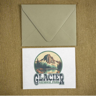 Glacier National Park Vintage Travel Briefkaart