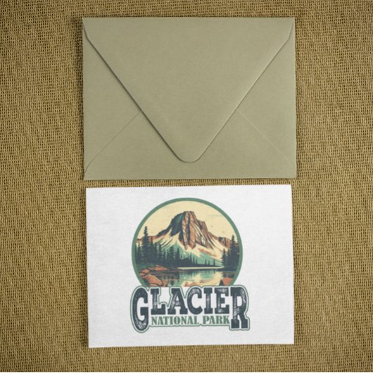 Glacier National Park Vintage Travel Briefkaart