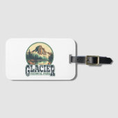 Glacier National Park Vintage Travel Briefkaart Bagagelabel (Voorkant (horizontaal))
