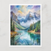 Glacier National Park Waterverf Briefkaart (Voorkant)