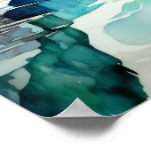 Glacier National Park Waterverf Poster (Hoek)