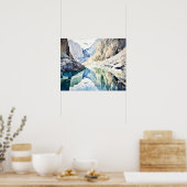 Glacier National Park Waterverf Poster (Keuken)