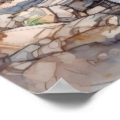 Glacier National Park Waterverf Poster (Hoek)