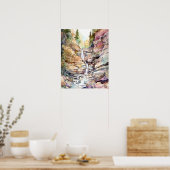 Glacier National Park Waterverf Poster (Keuken)