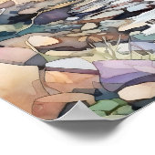 Glacier National Park Waterverf Poster (Hoek)