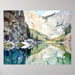 Glacier National Park Waterverf Poster