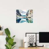 Glacier National Park Waterverf Poster (Thuiskantoor)