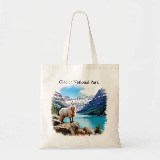 Glacier National Park Waterverf Tote Bag (Voorkant)