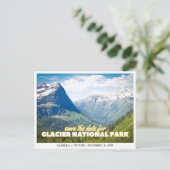 Glacier National Park Wedding Sla de datum op Briefkaart (Staand voorkant)