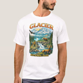 Glacier National Park Wilde Avontuur Ontwerp T-shirt