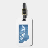 Glacier National Park Wood Grain Bagagelabel (Voorkant verticaal)