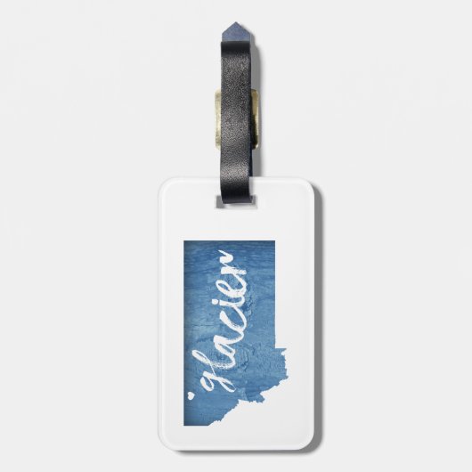 Glacier National Park Wood Grain Bagagelabel (Achterkant verticaal)