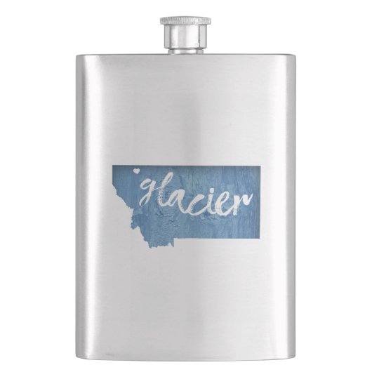 Glacier National Park Wood Grain Flacon (Voorkant)