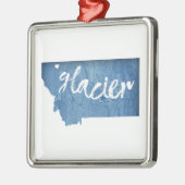 Glacier National Park Wood Grain Metalen Ornament (Links)
