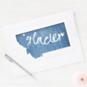 Glacier National Park Wood Grain Rechthoekige Sticker (Envelop)