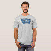 Glacier National Park Wood Grain T-shirt (Voorkant volledig)