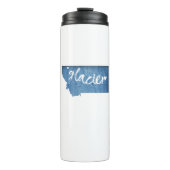 Glacier National Park Wood Grain Thermosbeker (Voorkant)