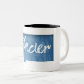 Glacier National Park Wood Grain Tweekleurige Koffiemok (Voorkant rechts)