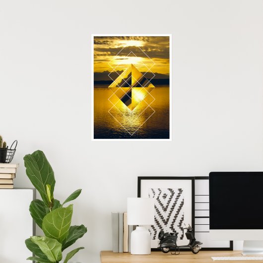 Glacier NP Geometric Poster (Thuiskantoor)