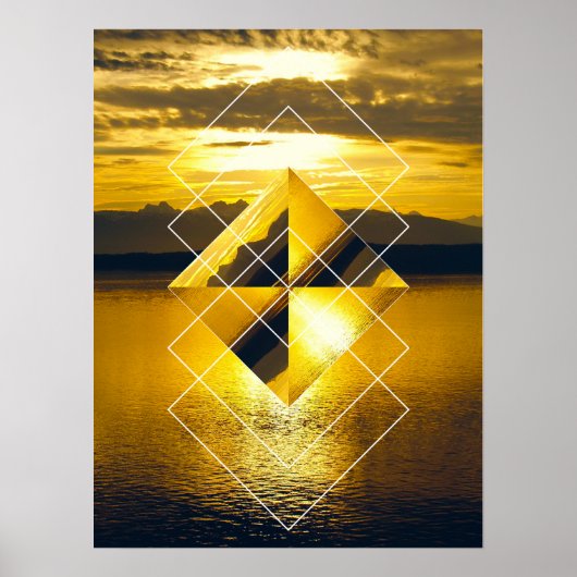 Glacier NP Geometric Poster (Voorkant)